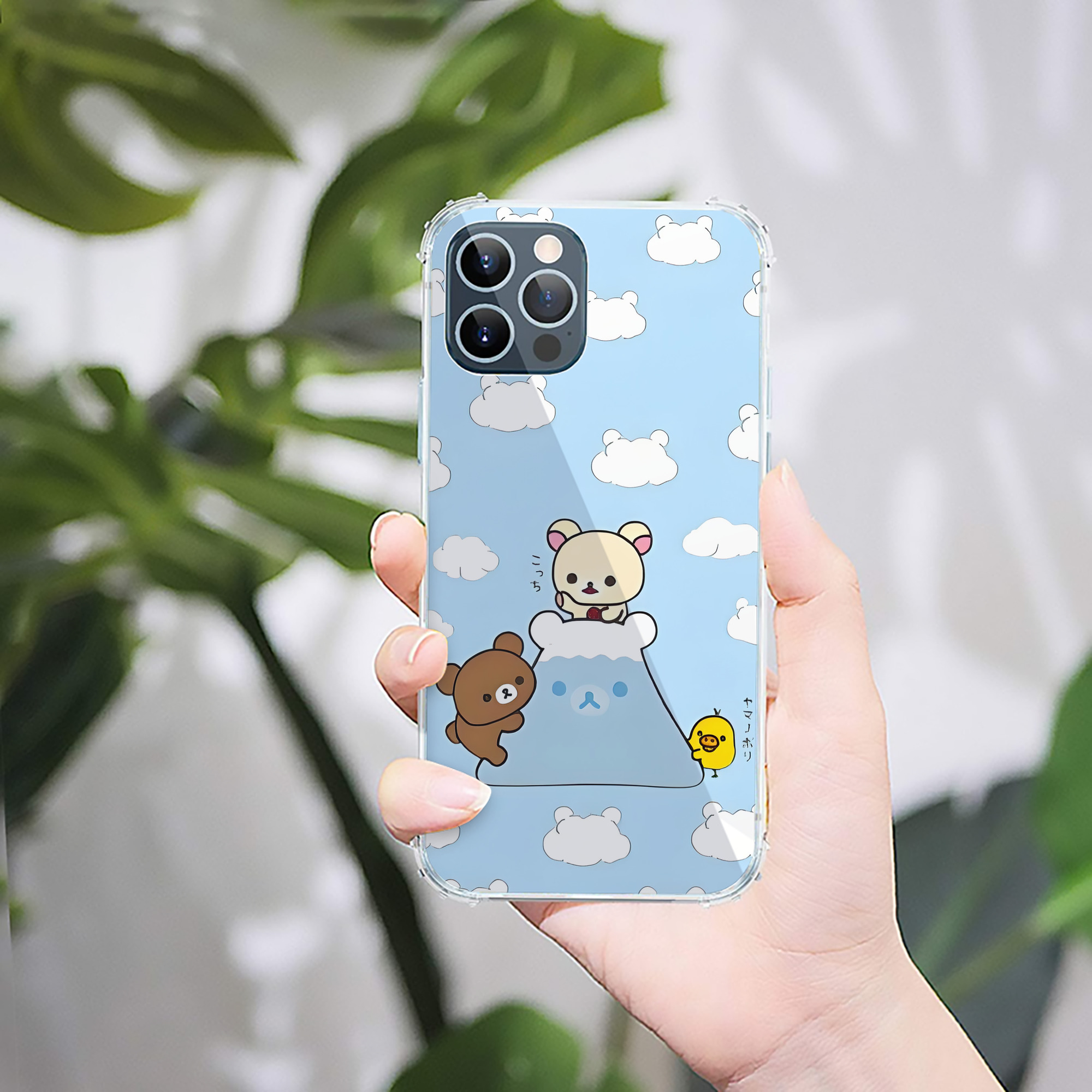 （画像用） リラックマ リラックマ キイロイトリ Rilakkuma Korilakkuma Kiiroitori 【iPhone 12シリーズ対応】透明スマホケース（クリアソフトケース）